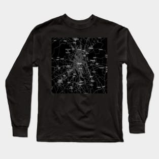 Warsaw black map Long Sleeve T-Shirt